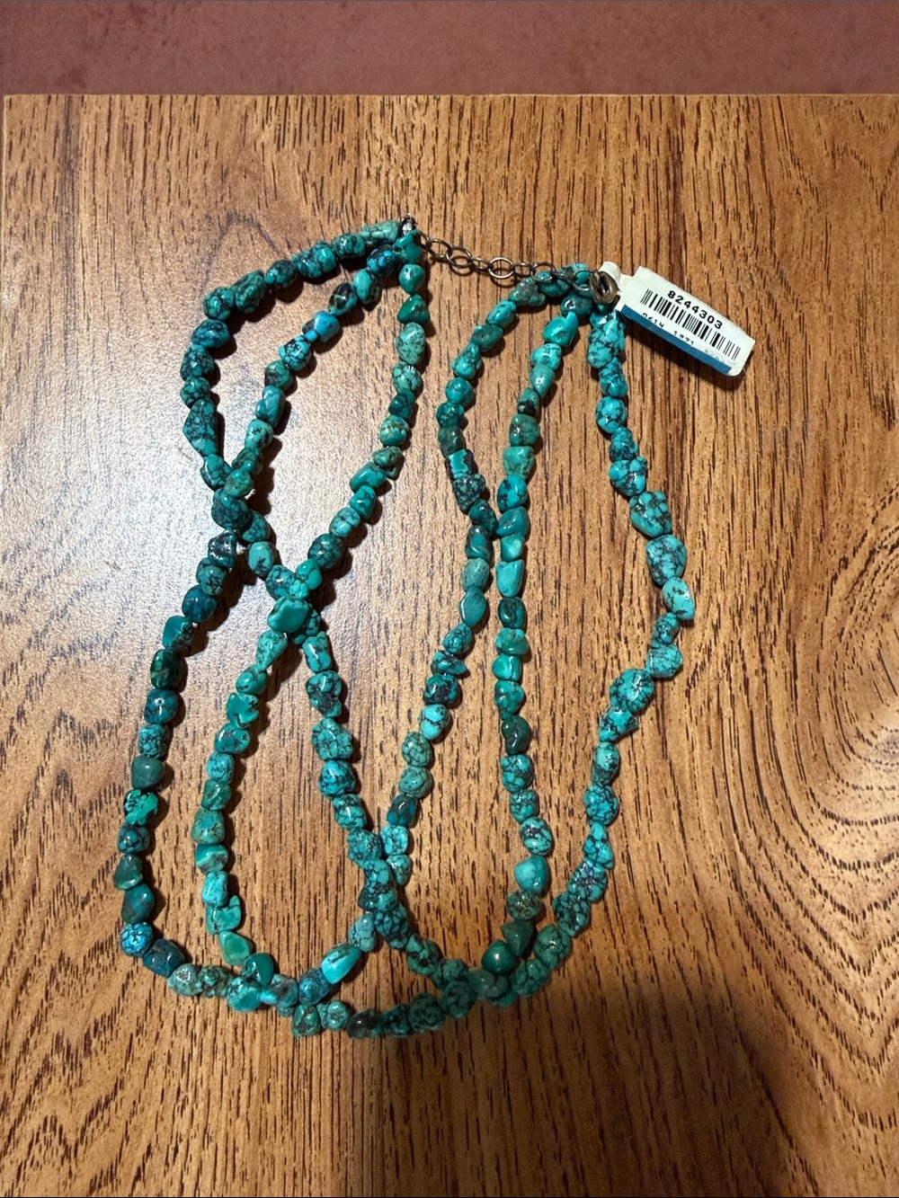 Turquoise Beaded Multi-Strand Necklace - Brand Unspecified